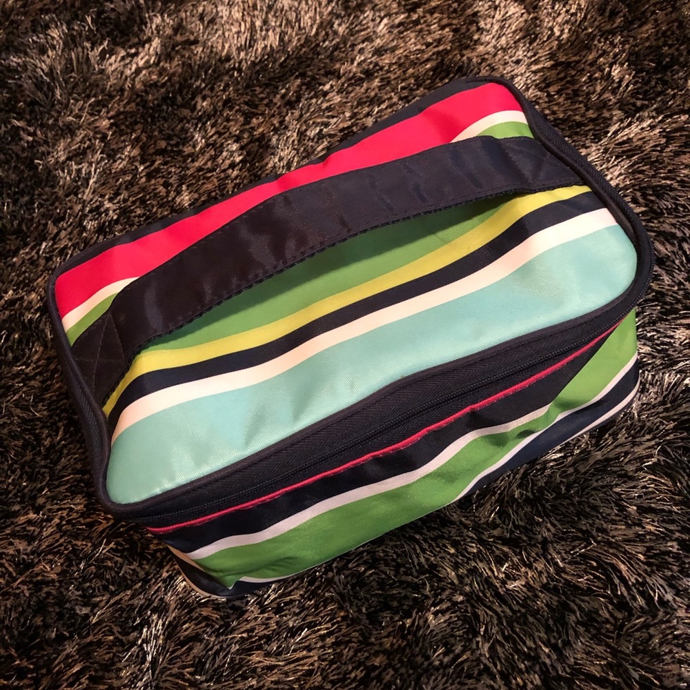 Thirty-One Striped Make Up Bag